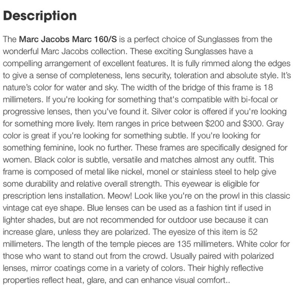 Marc Jacobs black & gold sunglasses - Picture 5 of 5